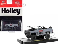 1973 Chevrolet K5 Blazer Open Top Holley Gray with Black Hood Limited Edition 6600 pieces Worldwide 1/64 Diecast Model Car M2 Machines 31500-MJS46