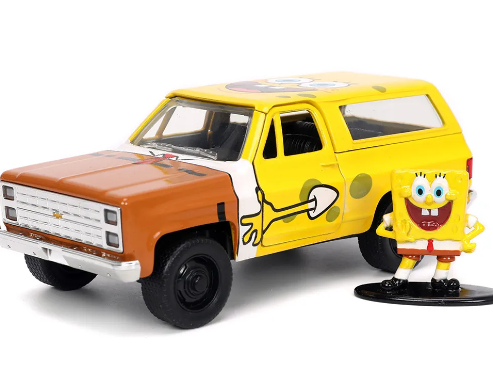 1980 Chevrolet K5 Blazer SpongeBob SquarePants Diecast Figurine Hollywood Rides Series 1/32 Diecast Model Car Jada 31798