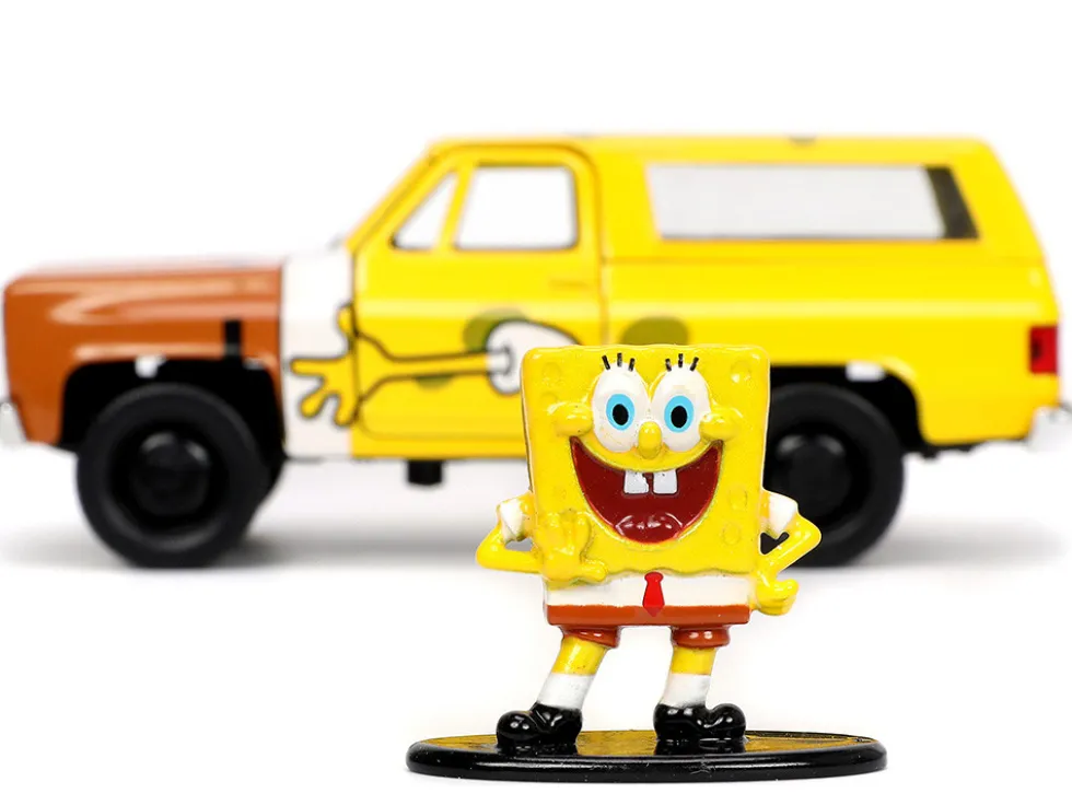 1980 Chevrolet K5 Blazer SpongeBob SquarePants Diecast Figurine Hollywood Rides Series 1/32 Diecast Model Car Jada 31798