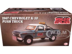 1967 Chevrolet K-10 Pickup Truck "World of Outlaws Push Truck" Blue (Rusted) with White Top Limited Edition to 378 pieces Worldwide 1/18 Diecast Model Car by ACME