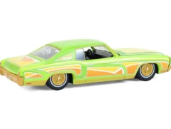 1970 Chevrolet Monte Carlo Lowrider "Michael Heralda Special Edition" Lime Green with Graphics "Hobby Exclusive" Series 1/64 Diecast Model Car by Greenlight