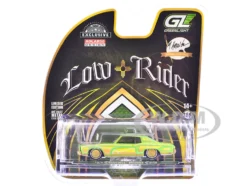 1970 Chevrolet Monte Carlo Lowrider "Michael Heralda Special Edition" Lime Green with Graphics "Hobby Exclusive" Series 1/64 Diecast Model Car by Greenlight