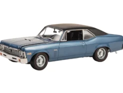 1969 Chevrolet Nova Blue with Black Vinyl Top The Mod Squad 1968 1973 TV Series Limited Edition 1/18 Diecast Model Car GMP 18973