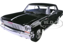 1964 Chevrolet Nova SS Black Muscle Car Collection 1/25 Diecast Model Car New Ray 71823 B