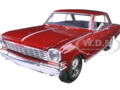 1964 Chevrolet Nova SS Burgundy 1/25 Diecast Model Car New Ray 71823 A