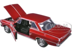 1964 Chevrolet Nova SS Burgundy 1/25 Diecast Model Car New Ray 71823 A