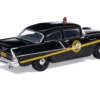 1957 Chevrolet One-Fifty Police Car "Kentucky State Police" Black with Yellow Stripes 1/64 Diecast Model Car by IXO Models