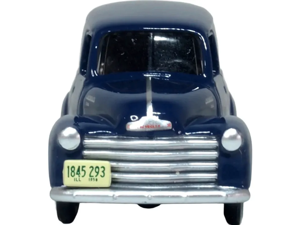 1950 Chevrolet Panel Van Mariner Blue 1/87 (HO) Scale Diecast Model Car by Oxford Diecast