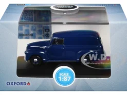 1950 Chevrolet Panel Van Mariner Blue 1/87 (HO) Scale Diecast Model Car by Oxford Diecast