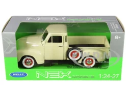 1953 Chevrolet 3100 Pickup Truck Cream 1/24 1/27 Diecast Model Car Welly 22087