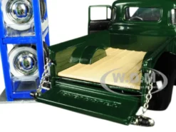 1953 Chevrolet 3100 Pickup Truck Green Extra Wheels Just Trucks Series 1/24 Diecast Model Car Jada 30521