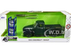 1953 Chevrolet 3100 Pickup Truck Green Extra Wheels Just Trucks Series 1/24 Diecast Model Car Jada 30521