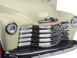 1950 Chevrolet 3100 Pickup Truck Harley Davidson 1/25 With 2001 FLSTS Heritage Springer Motorcycle 1/24 Diecast Model Maisto 32194