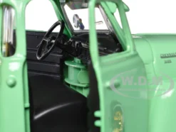 1950 Chevrolet 3100 Pickup Truck Lowrider Light Green with Gold Wheels Lowriders Series 1/24 Diecast Model Car Maisto 32545grn