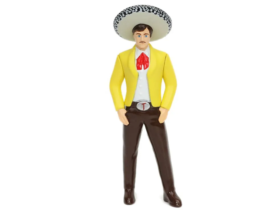 1953 Chevrolet Pickup Truck White Red Charro Man Diecast Figurine Tapatio 1/24 Diecast Model Car Jada 31968