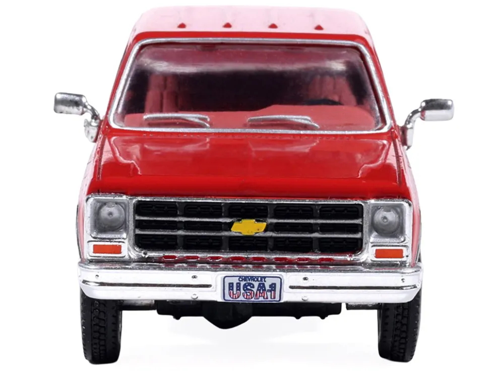1979 Chevrolet Scottsdale K20 Pickup Truck Carmine Red Two-Tone 1/64 Diecast Model Car by IXO Models