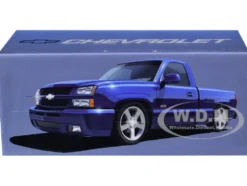 2006 Chevrolet Silverado 'Cateye' Pickup Truck Ming Blue Metallic 1/64 Diecast Model Car by Paragon Models