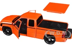 2006 Chevrolet Silverado Custom Pickup Truck Orange Metallic with Black Stripes 
