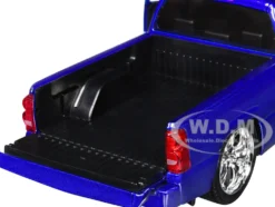 2006 Chevrolet Silverado Custom Pickup Truck Blue Metallic "Die-Cast Collection" Series 1/25 Diecast Model Car by Motormax
