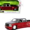 1999 Chevrolet Silverado Dually Pickup Truck Red Metallic and Gray with Stock Wheels "Just Trucks" Series 1/24 Diecast Model Car by Jada