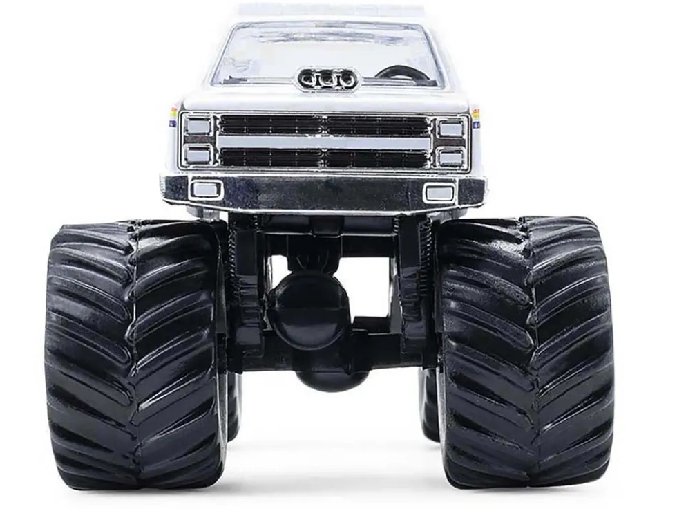 1986 Chevrolet Silverado Monster Truck "Royal Canadian Mounted Police" White with Stripes "Kings of Crunch - Hot Pursuit" Special Edition 1/64 Diecast Model Car by Greenlight