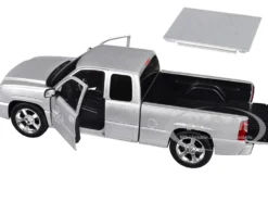 2006 Chevrolet Silverado SS Pickup Truck Silver Metallic "Timeless Legends" Series 1/25 Diecast Model Car by Motormax