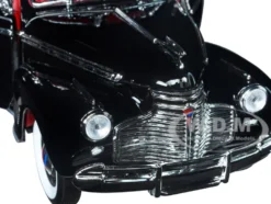 1941 Chevrolet Special Deluxe Convertible Black Red Interior NEX Models 1/24 Diecast Model Car Welly 22411