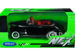 1941 Chevrolet Special Deluxe Convertible Black Red Interior NEX Models 1/24 Diecast Model Car Welly 22411