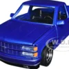 1992 Chevrolet 454 SS Pickup Truck Blue Metallic 1/24 Diecast Model Car Motormax 73203