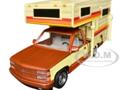 1992 Chevrolet 454 SS Pickup Truck Copper Metallic with Beige Sides with Camper Shell 