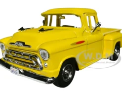 1957 Chevrolet 3100 Stepside Pickup Truck Yellow Timeless Legends Series 1/24 Diecast Model Car Motormax 79381y