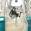 1957 Chevrolet 3100 Stepside Pickup Truck Lowrider Turquoise Metallic and White with White Interior Get Low Series 1/24 Diecast Model Car Motormax 79032tur