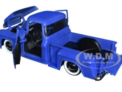 1955 Chevrolet Stepside Pickup Truck Matt Blue Just Trucks Series 1/24 Diecast Model Car Jada 34295