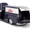 1957 Chevrolet Suburban "Chevron" Dark Blue with White Stripes and Chevron Gas Pump "Just Trucks" Series 1/24 Diecast Model Car by Jada