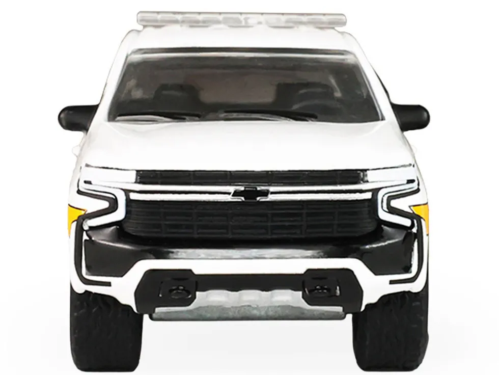 2024 Chevrolet Tahoe "Montgomery County, Maryland Fire & Rescue Bethesda-Chevy Chase Rescue Squad" White with Yellow Stripes "Fire & Rescue" Series #5 1/64 Diecast Model Car by Greenlight