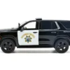 2025 Chevrolet Tahoe Police Pursuit Vehicle "California Highway Patrol" Black and White "Law Enforcement and Public Service" Series 1/24 Diecast Model Car by Motormax