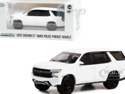 2022 Chevrolet Tahoe Police Pursuit Vehicle PPV White Hot Pursuit Hobby Exclusive Series 1/64 Diecast Model Car Greenlight 43001