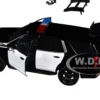 2025 Chevrolet Tahoe PPV Black and White "Builder's Kit" with Flashing Light Bar and Front and Rear Lights and Sounds 1/24 Diecast Model Car by Motormax