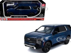 2025 Chevrolet Tahoe PPV Dark Blue "Custom Builder's Kit - Law Enforcement and Public Service" Series 1/24 Diecast Model Car by Motormax