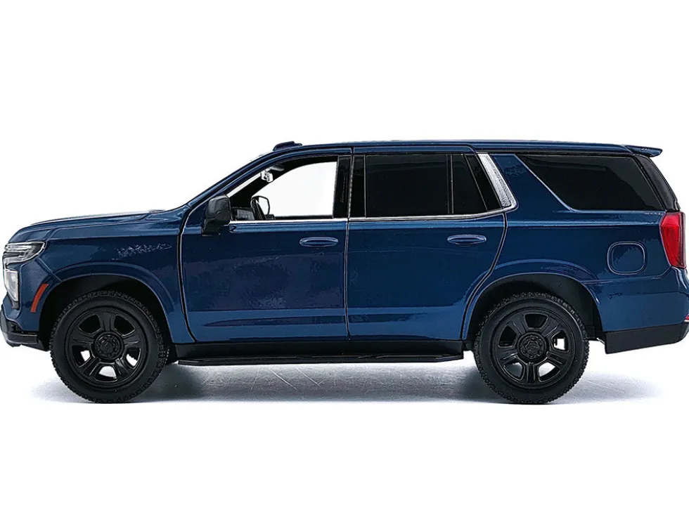 2025 Chevrolet Tahoe PPV Dark Blue "Custom Builder's Kit - Law Enforcement and Public Service" Series 1/24 Diecast Model Car by Motormax