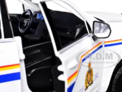 2025 Chevrolet Tahoe PPV "RCMP (Royal Canadian Mounted Police)" White with Stripes with Flashing Light Bar and Front and Rear Lights and Sounds 1/24 Diecast Model Car by Motormax