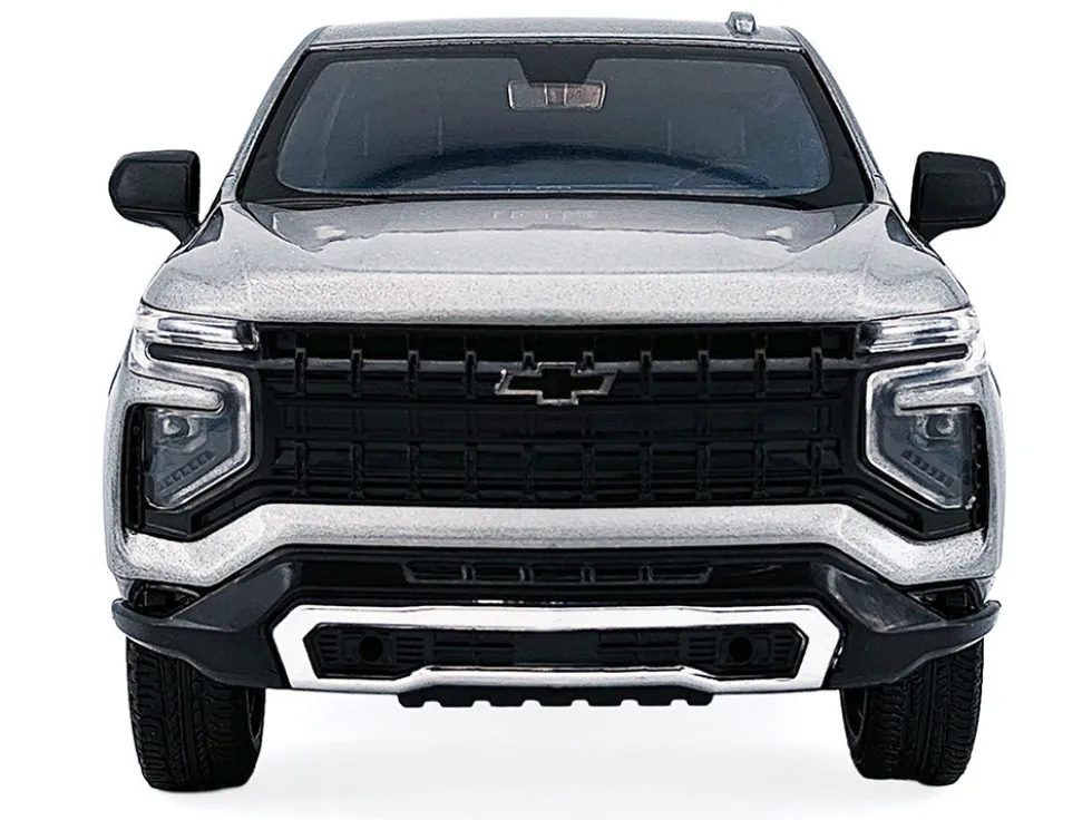 2025 Chevrolet Tahoe PPV Silver Metallic "Custom Builder's Kit - Law Enforcement and Public Service" Series 1/24 Diecast Model Car by Motormax