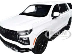 2025 Chevrolet Tahoe PPV White "Custom Builder's Kit - Law Enforcement and Public Service" Series 1/24 Diecast Model Car by Motormax