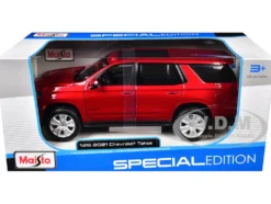 2021 Chevrolet Tahoe Red Metallic Sunroof 1/24 Diecast Model Car Maisto 31533