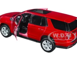 2021 Chevrolet Tahoe Red Metallic Sunroof 1/24 Diecast Model Car Maisto 31533