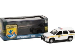 2012 Chevrolet Tahoe White with Yellow Stripes U.S. Fish & Wildlife Service Law Enforcement 1/43 Diecast Model Car Greenlight 86190
