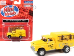 1955 Chevrolet Utility Truck Yellow Song Co Refrigeration and Heating 1/87 (HO) Scale Model Classic Metal Works 30652