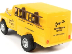1955 Chevrolet Utility Truck Yellow Song Co Refrigeration and Heating 1/87 (HO) Scale Model Classic Metal Works 30652