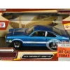 1974 Chevrolet Vega GT Blue Metallic with White Stripes Forgotten Classics Series 1/24 Diecast Model Car Motormax 79048BL