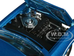 1974 Chevrolet Vega GT Blue Metallic with White Stripes Forgotten Classics Series 1/24 Diecast Model Car Motormax 79048BL
